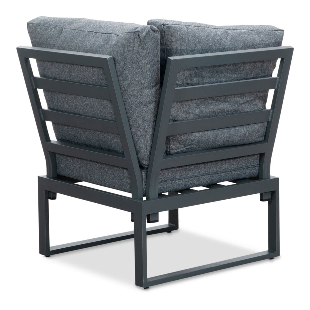 Vancouver hoek loungeset 5 personen incl. tafel | aluminium + polywood | antraciet | 6-delig