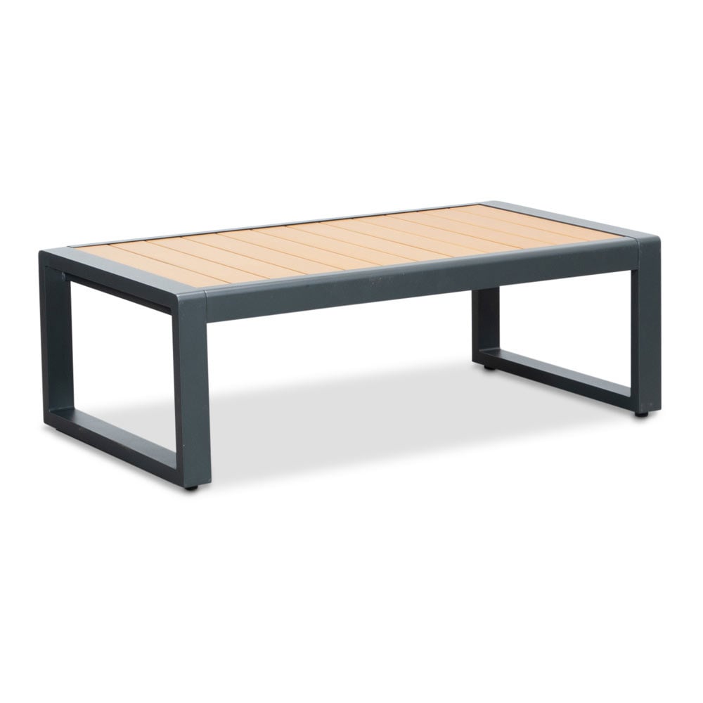 Vancouver hoek loungeset incl. stoel en tafel | aluminium + polywood | antraciet | 7-delig