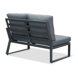 Vancouver hoek loungeset incl. stoel en tafel | aluminium + polywood | antraciet | 7-delig