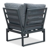 Vancouver hoek loungeset incl. stoel en tafel | aluminium + polywood | antraciet | 7-delig