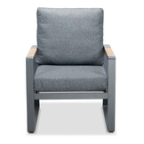 Vancouver hoek loungeset incl. stoel en tafel | aluminium + polywood | antraciet | 7-delig