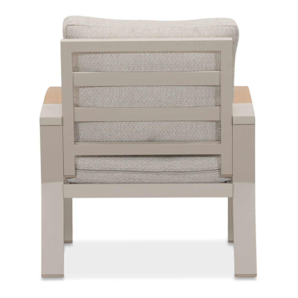 Seattle stoel-bank loungeset 5 personen incl. tafel | aluminium + polywood | beige | 4-delig