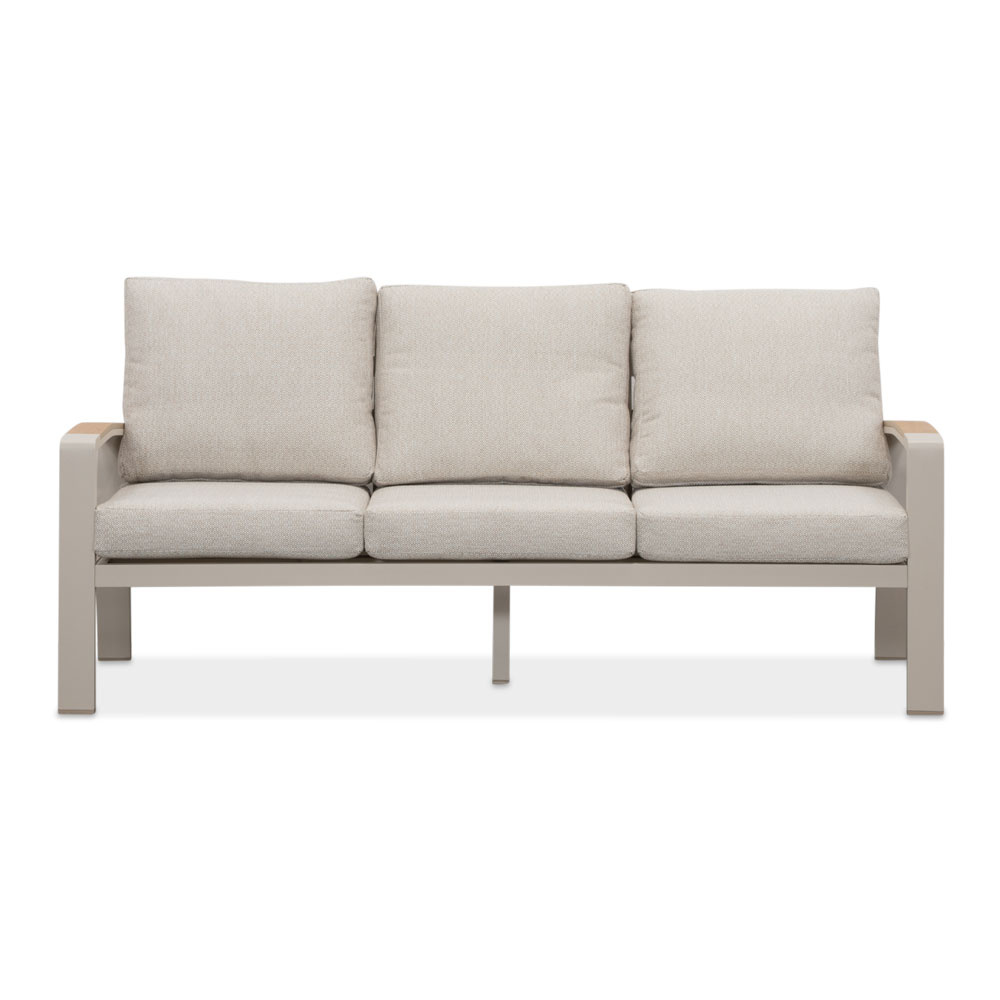 Seattle stoel-bank loungeset 5 personen incl. tafel | aluminium + polywood | beige | 4-delig