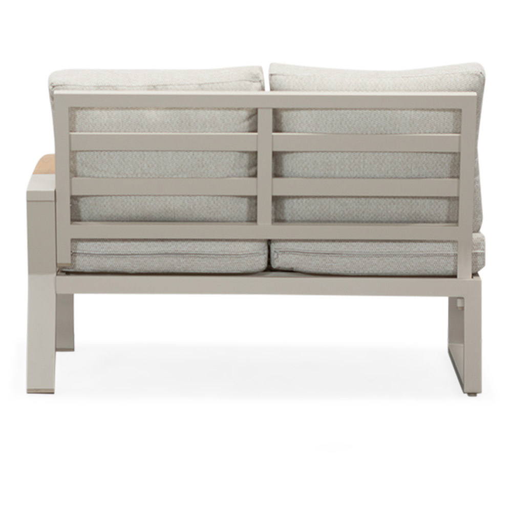 Seattle hoek loungeset 6 personen incl. tafel | aluminium + polywood | beige | 6-delig - 270x210cm