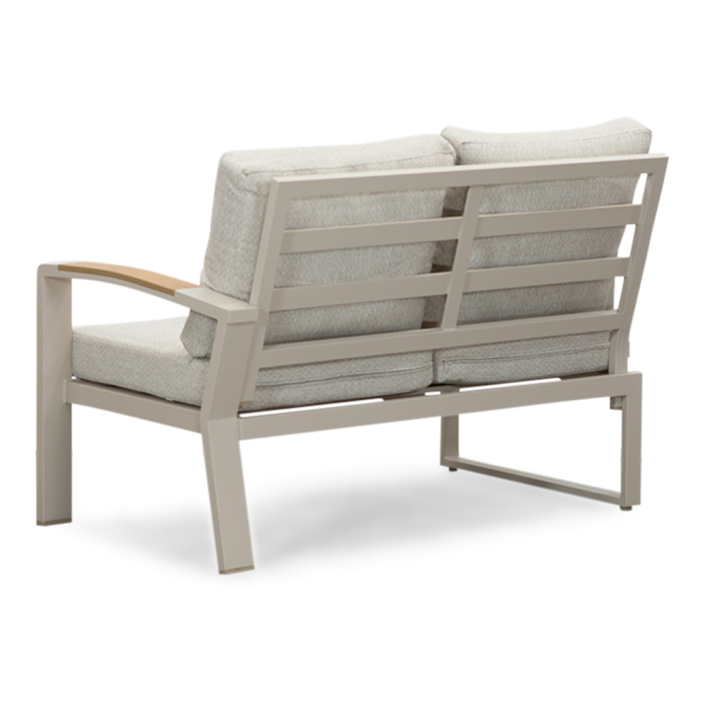 Seattle hoek loungeset 6 personen incl. tafel | aluminium + polywood | beige | 6-delig - 270x210cm