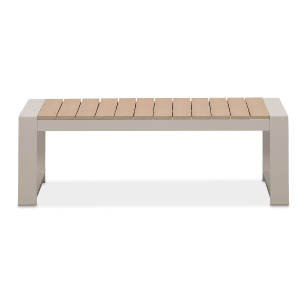 Seattle hoek loungeset 6 personen incl. tafel | aluminium + polywood | beige | 6-delig - 270x210cm