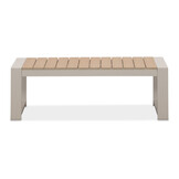 Seattle loungetafel | aluminium + polywood | Natural Wood/beige | 117x60cm
