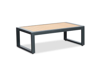Vancouver loungetafel | aluminium + polywood | antraciet | 113x62cm