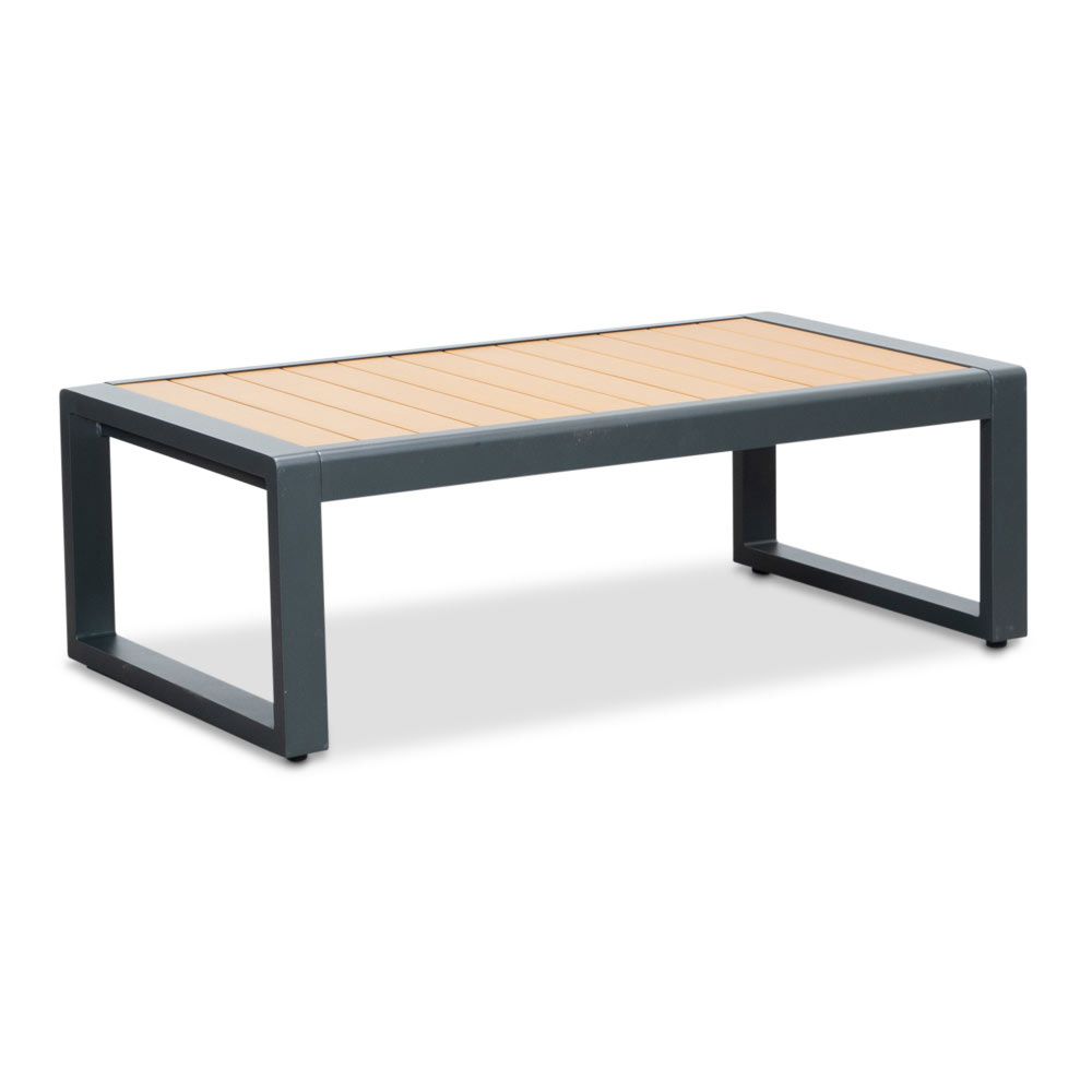 Vancouver loungetafel | aluminium + polywood | antraciet | 113x62cm afbeelding