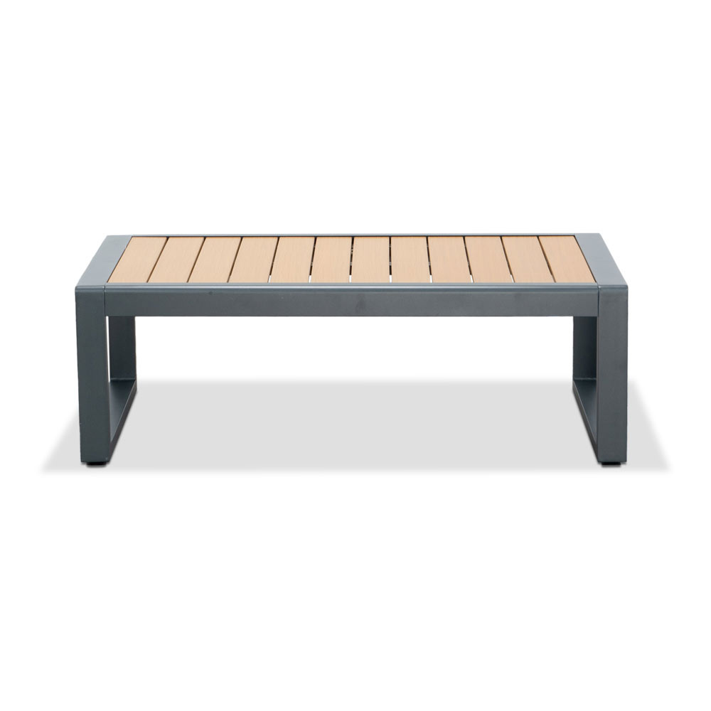 Vancouver loungetafel | aluminium + polywood | antraciet | 113x62cm