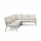 Seattle hoek loungeset 6 personen | aluminium + polywood | beige | 5-delig - 270x210cm
