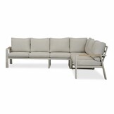 Lola hoek loungeset L-vorm 6 personen | aluminium + polywood | beige | 4-delig - 288x220cm