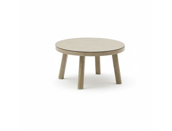 Beau koffietafel | aluminium + keramiek | Natural | 70cm rond