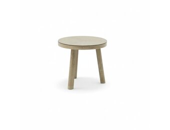 Beau koffietafel | aluminium + keramiek | Natural | 50cm rond