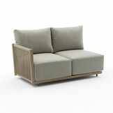 Beau hoek loungeset 6 personen incl. tafels | aluminium + touw | grijs | 6-delig - 304x234cm