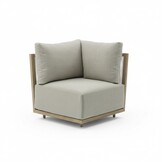 Beau hoek loungeset 6 personen incl. tafels | aluminium + touw | grijs | 6-delig - 304x234cm