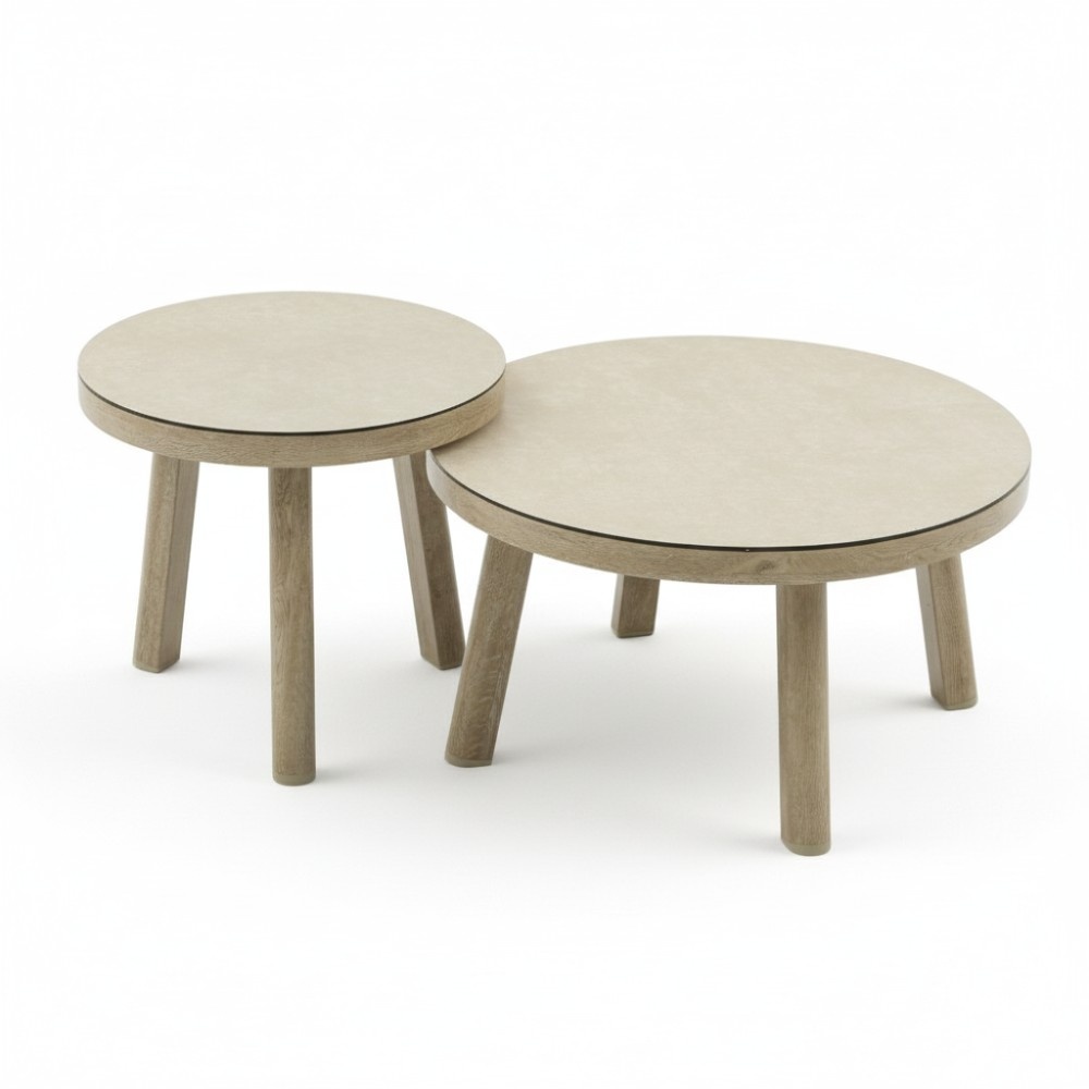 Beau hoek loungeset 6 personen incl. tafels | aluminium + touw | grijs | 6-delig - 304x234cm