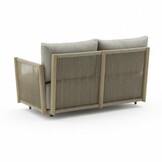 Beau hoek loungeset 6 personen incl. tafel 50cm rond | aluminium + touw | grijs | 5-delig - 304x234cm