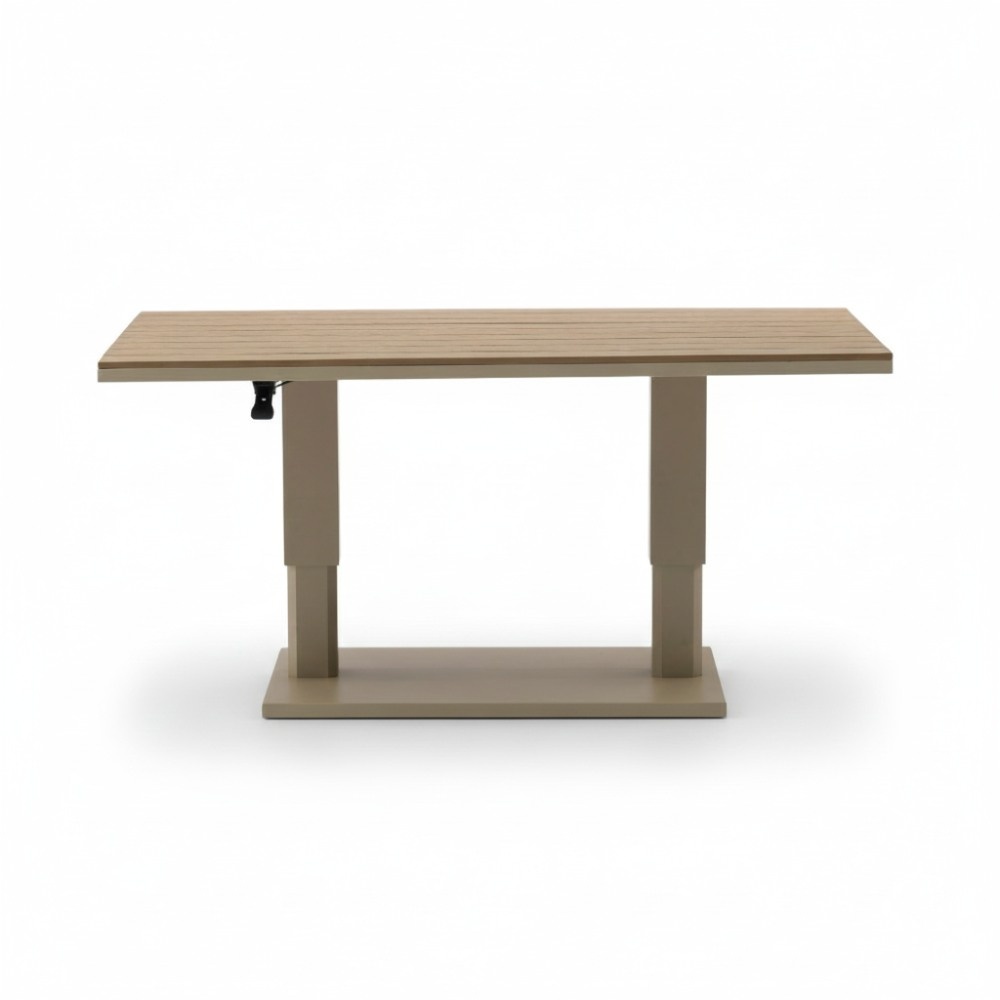 Bordeaux dining loungeset 6 personen | aluminium + polywood | beige | 4-delig - 290x225cm