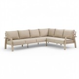 Bordeaux dining loungeset incl. bank 8 personen | aluminium + polywood | beige | 5-delig - 290x225cm