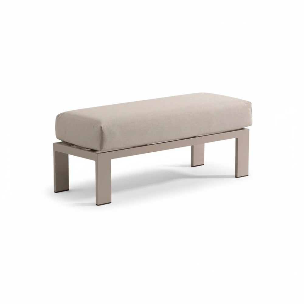 Bordeaux dining loungeset incl. bank 8 personen | aluminium + polywood | beige | 5-delig - 290x225cm