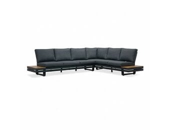 Vegas hoek loungeset-rechts 6 personen | aluminium + polywood | antraciet | 4-delig - 311x230cm