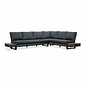 LUX outdoor living Vegas hoek loungeset-rechts 6 personen | aluminium + polywood | antraciet | 4-delig - 311x230cm