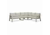 Lola hoek loungeset L-vorm 6 personen | aluminium + polywood | beige | 4-delig - 288x220cm
