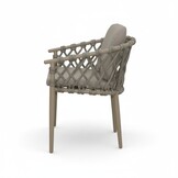 Cleveland dining tuinstoel | aluminium + touw | beige
