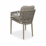 Cleveland dining tuinstoel | aluminium + touw | beige