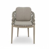 Cleveland dining tuinstoel | aluminium + touw | beige