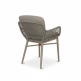 Mila dining tuinstoel | touw + aluminium | beige