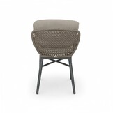 Mila dining tuinstoel | touw + aluminium | beige/antraciet
