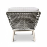 Mila low dining tuinstoel | touw + aluminium | beige