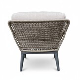 Mila low dining tuinstoel | touw + aluminium | beige/antraciet