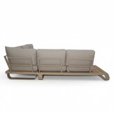 Palm Springs hoek loungeset 5 personen | aluminium + hardhout | beige | 4-delig - 267x267cm