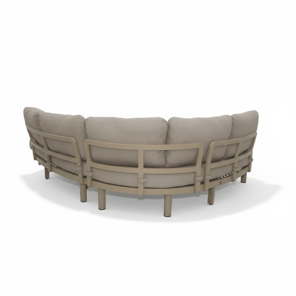 Washington hoek loungeset 5 personen | aluminium + hardhout | beige | 4-delig - 259x195cm