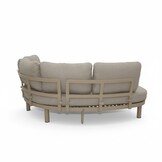 Washington hoek loungeset 5 personen | aluminium + hardhout | beige | 4-delig - 259x195cm