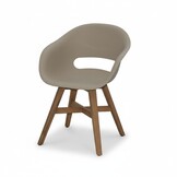 Karlstad tuinstoel | kunststof + hardhout | beige
