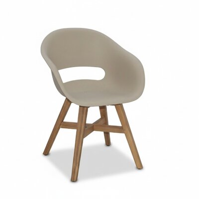 Karlstad tuinstoel | kunststof + hardhout | beige