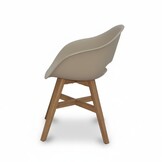 Karlstad tuinstoel | kunststof + hardhout | beige