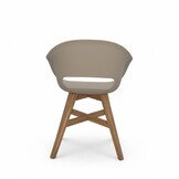 Karlstad tuinstoel | kunststof + hardhout | beige