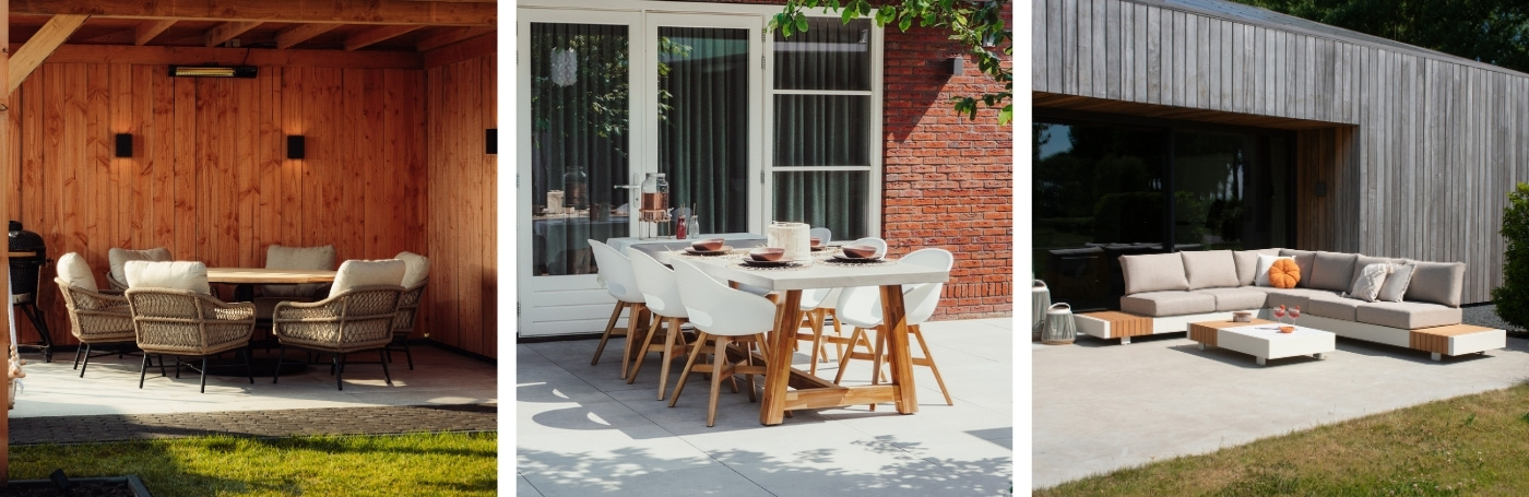 Gezellige zithoek in de tuin tuinmeubelen