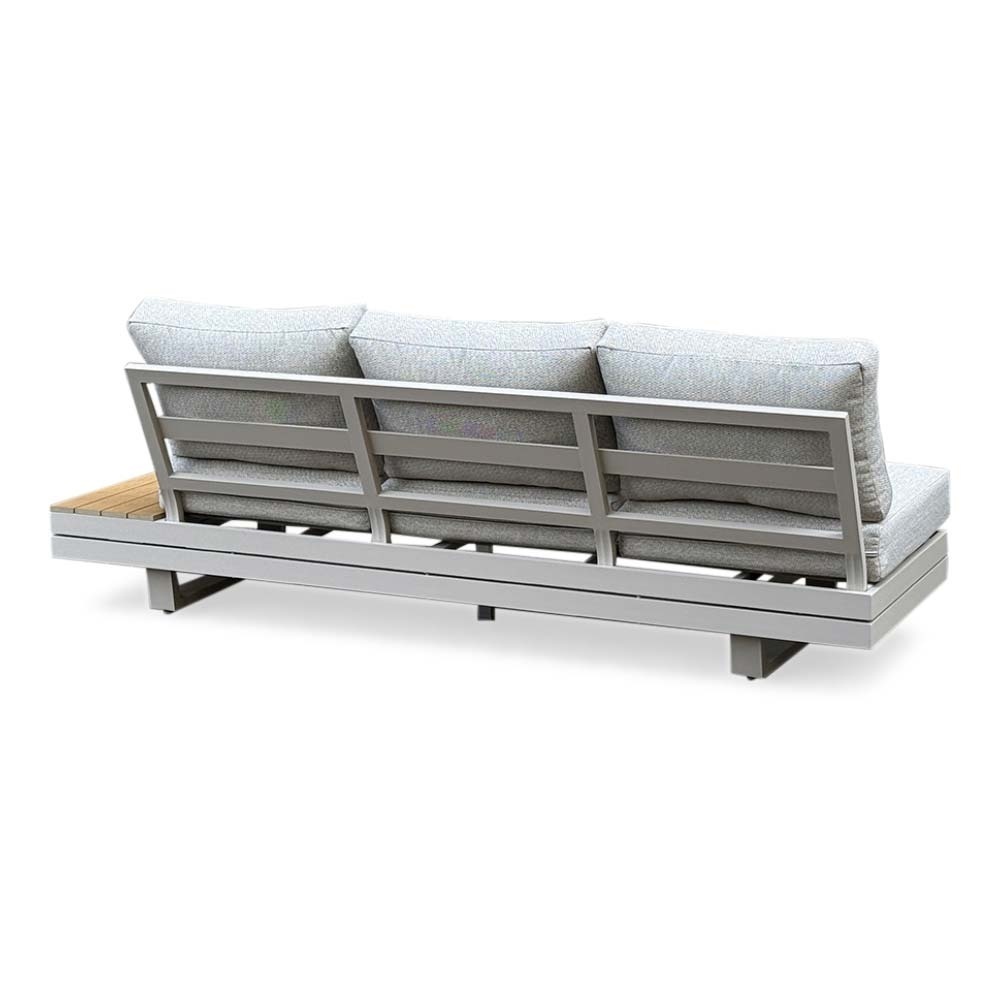 Vegas hoek loungeset-rechts 6 personen incl. tafel | aluminium + polywood | beige | 5-delig