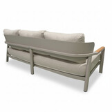 Marbella stoel-bank loungeset 5 personen | aluminium + teak | beige | 4-delig