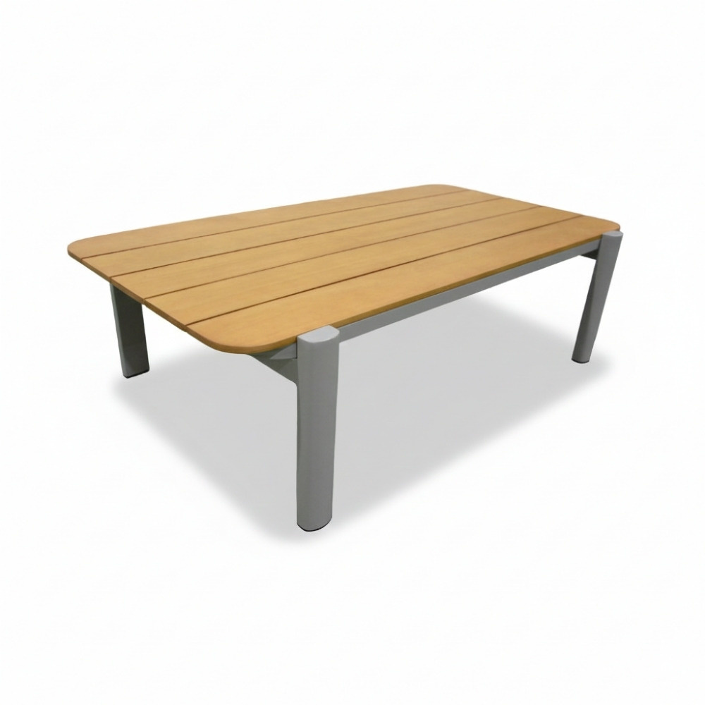 Marbella stoel-bank loungeset 5 personen | aluminium + teak | beige | 4-delig