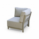 Amalfi hoek loungeset 6 personen | aluminium + polywood | beige | 4-delig - 289x222cm