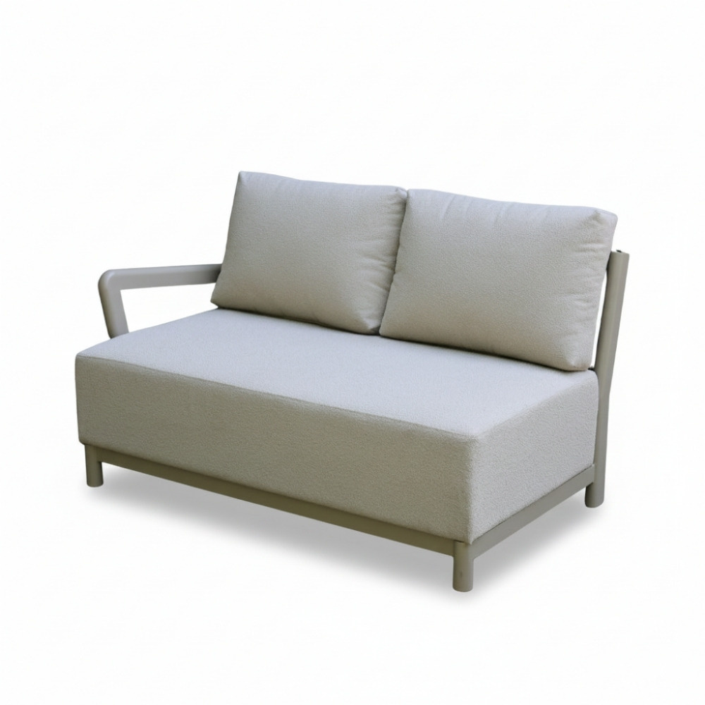 Amalfi hoek loungeset 6 personen incl. tafel | aluminium + polywood | beige | 5-delig - 289x222cm