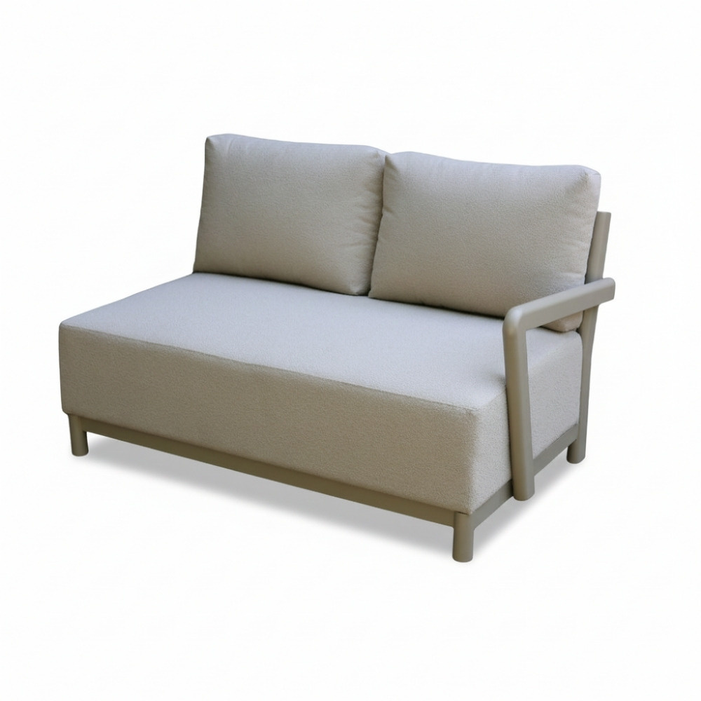 Amalfi hoek loungeset 6 personen incl. tafel | aluminium + polywood | beige | 5-delig - 289x222cm