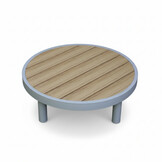 Amalfi loungetafel | aluminium + polywood | beige | 70cm rond
